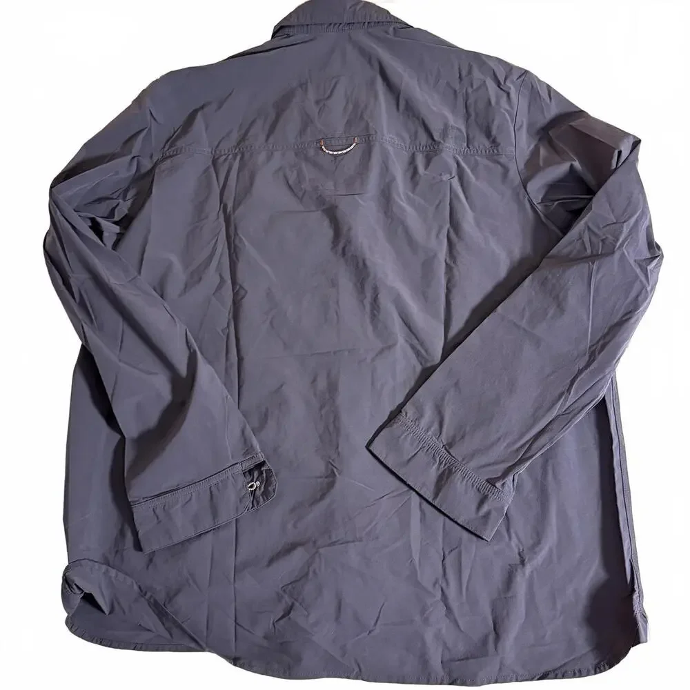The North Face North Dome Lightweight Performance Shirt Snap Mens XXL‎ Dark Gray